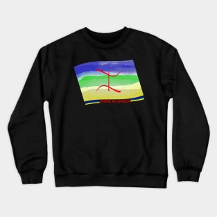 Nouvel An Amazigh Watercolor Flag Crewneck Sweatshirt